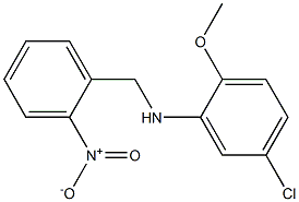 5-chloro-2-methoxy-N-[(2-nitrophenyl)methyl]aniline Struktur