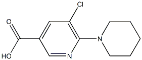 5-chloro-6-(piperidin-1-yl)pyridine-3-carboxylic acid Struktur