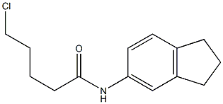 5-chloro-N-(2,3-dihydro-1H-inden-5-yl)pentanamide Struktur