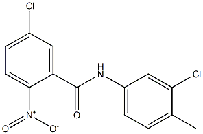 5-chloro-N-(3-chloro-4-methylphenyl)-2-nitrobenzamide Struktur