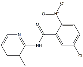 5-chloro-N-(3-methylpyridin-2-yl)-2-nitrobenzamide Struktur