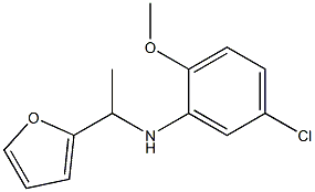 5-chloro-N-[1-(furan-2-yl)ethyl]-2-methoxyaniline Struktur