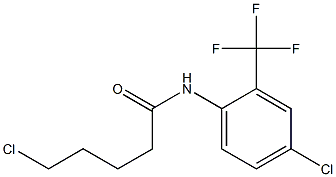 5-chloro-N-[4-chloro-2-(trifluoromethyl)phenyl]pentanamide Struktur