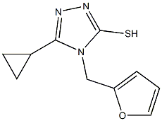 5-cyclopropyl-4-(furan-2-ylmethyl)-4H-1,2,4-triazole-3-thiol Struktur