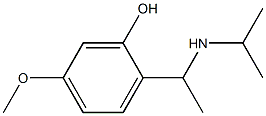 5-methoxy-2-[1-(propan-2-ylamino)ethyl]phenol Struktur