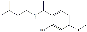 5-methoxy-2-{1-[(3-methylbutyl)amino]ethyl}phenol Struktur