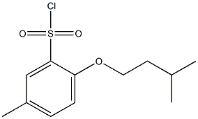 5-methyl-2-(3-methylbutoxy)benzene-1-sulfonyl chloride Struktur