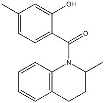 5-methyl-2-[(2-methyl-1,2,3,4-tetrahydroquinolin-1-yl)carbonyl]phenol Struktur