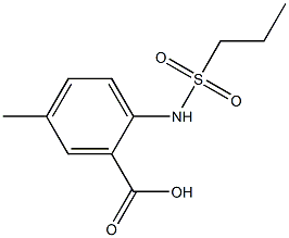 5-methyl-2-[(propylsulfonyl)amino]benzoic acid Struktur