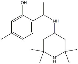 5-methyl-2-{1-[(2,2,6,6-tetramethylpiperidin-4-yl)amino]ethyl}phenol Struktur