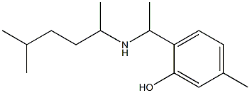 5-methyl-2-{1-[(5-methylhexan-2-yl)amino]ethyl}phenol Struktur