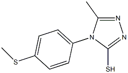 5-methyl-4-[4-(methylsulfanyl)phenyl]-4H-1,2,4-triazole-3-thiol Struktur