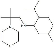 5-methyl-N-[2-methyl-2-(morpholin-4-yl)propyl]-2-(propan-2-yl)cyclohexan-1-amine Struktur