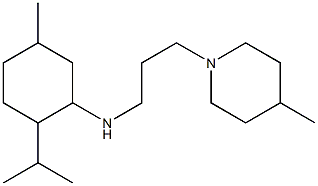 5-methyl-N-[3-(4-methylpiperidin-1-yl)propyl]-2-(propan-2-yl)cyclohexan-1-amine Struktur