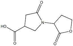 5-oxo-1-(2-oxooxolan-3-yl)pyrrolidine-3-carboxylic acid Struktur