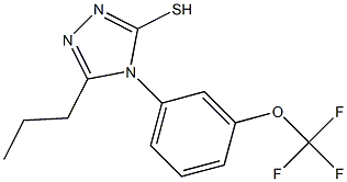 5-propyl-4-[3-(trifluoromethoxy)phenyl]-4H-1,2,4-triazole-3-thiol Struktur