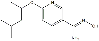 6-(1,3-dimethylbutoxy)-N'-hydroxypyridine-3-carboximidamide Struktur