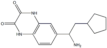 6-(1-amino-2-cyclopentylethyl)-1,2,3,4-tetrahydroquinoxaline-2,3-dione Struktur