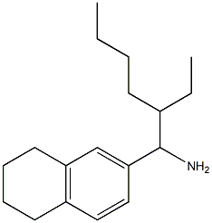 6-(1-amino-2-ethylhexyl)-1,2,3,4-tetrahydronaphthalene Struktur