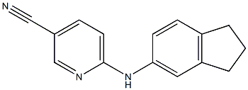 6-(2,3-dihydro-1H-inden-5-ylamino)pyridine-3-carbonitrile Struktur