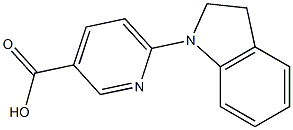 6-(2,3-dihydro-1H-indol-1-yl)pyridine-3-carboxylic acid Struktur