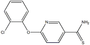 6-(2-chlorophenoxy)pyridine-3-carbothioamide Struktur