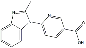 6-(2-methyl-1H-1,3-benzodiazol-1-yl)pyridine-3-carboxylic acid Struktur