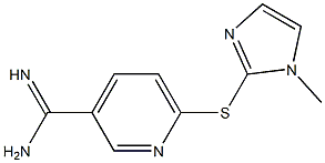 6-[(1-methyl-1H-imidazol-2-yl)sulfanyl]pyridine-3-carboximidamide Struktur