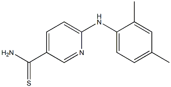 6-[(2,4-dimethylphenyl)amino]pyridine-3-carbothioamide Struktur