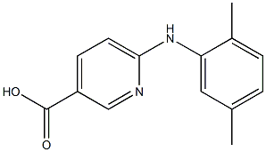 6-[(2,5-dimethylphenyl)amino]pyridine-3-carboxylic acid Struktur