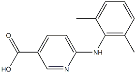 6-[(2,6-dimethylphenyl)amino]pyridine-3-carboxylic acid Struktur