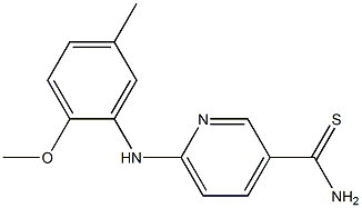 6-[(2-methoxy-5-methylphenyl)amino]pyridine-3-carbothioamide Structure