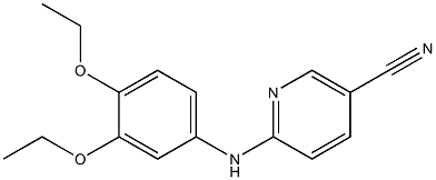 6-[(3,4-diethoxyphenyl)amino]nicotinonitrile Struktur