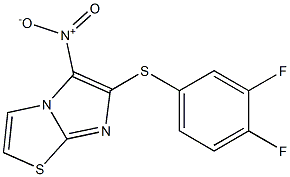 6-[(3,4-difluorophenyl)thio]-5-nitroimidazo[2,1-b][1,3]thiazole Struktur