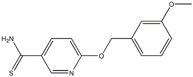 6-[(3-methoxybenzyl)oxy]pyridine-3-carbothioamide Struktur