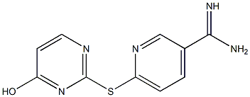 6-[(4-hydroxypyrimidin-2-yl)sulfanyl]pyridine-3-carboximidamide Struktur