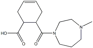 6-[(4-methyl-1,4-diazepan-1-yl)carbonyl]cyclohex-3-ene-1-carboxylic acid Struktur