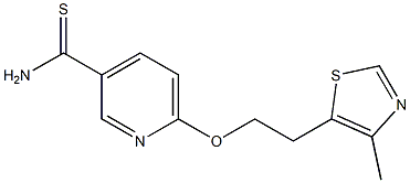 6-[2-(4-methyl-1,3-thiazol-5-yl)ethoxy]pyridine-3-carbothioamide Struktur