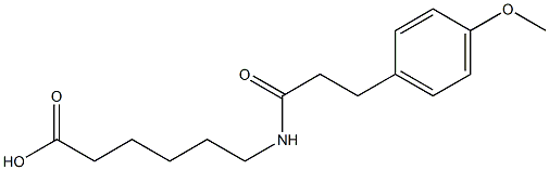 6-[3-(4-methoxyphenyl)propanamido]hexanoic acid Struktur