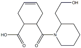 6-{[2-(2-hydroxyethyl)piperidin-1-yl]carbonyl}cyclohex-3-ene-1-carboxylic acid Struktur