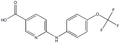 6-{[4-(trifluoromethoxy)phenyl]amino}pyridine-3-carboxylic acid Struktur