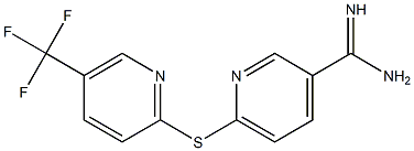 6-{[5-(trifluoromethyl)pyridin-2-yl]sulfanyl}pyridine-3-carboximidamide Struktur