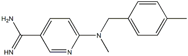 6-{methyl[(4-methylphenyl)methyl]amino}pyridine-3-carboximidamide Struktur