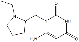 6-amino-1-[(1-ethylpyrrolidin-2-yl)methyl]-1,2,3,4-tetrahydropyrimidine-2,4-dione Struktur