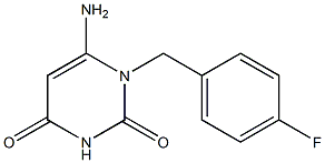 6-amino-1-[(4-fluorophenyl)methyl]-1,2,3,4-tetrahydropyrimidine-2,4-dione Struktur