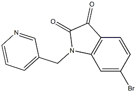 6-bromo-1-(pyridin-3-ylmethyl)-2,3-dihydro-1H-indole-2,3-dione Struktur