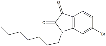 6-bromo-1-heptyl-2,3-dihydro-1H-indole-2,3-dione Struktur