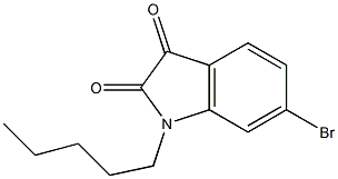 6-bromo-1-pentyl-2,3-dihydro-1H-indole-2,3-dione Struktur