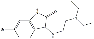 6-bromo-3-{[2-(diethylamino)ethyl]amino}-2,3-dihydro-1H-indol-2-one Struktur