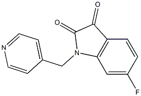 6-fluoro-1-(pyridin-4-ylmethyl)-2,3-dihydro-1H-indole-2,3-dione Struktur